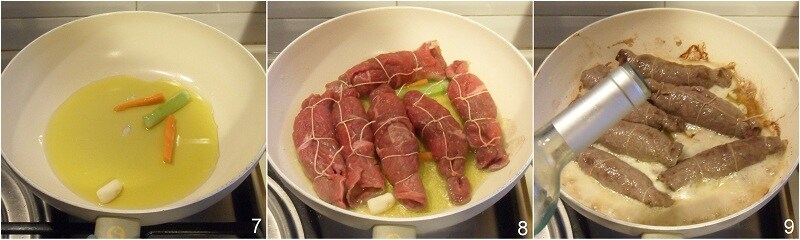 browning Roman-style rolls in a pan
