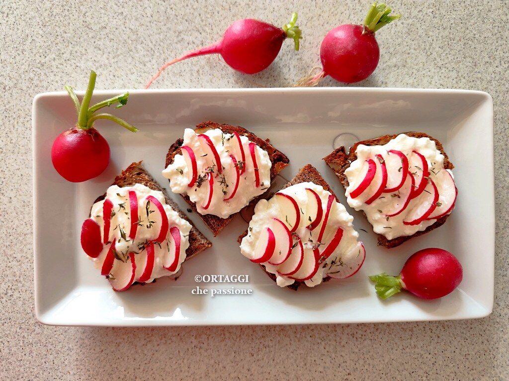 bruschetta with radishes easy and quick recipe