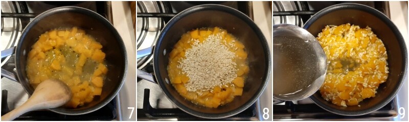 c. toast rice in pumpkin