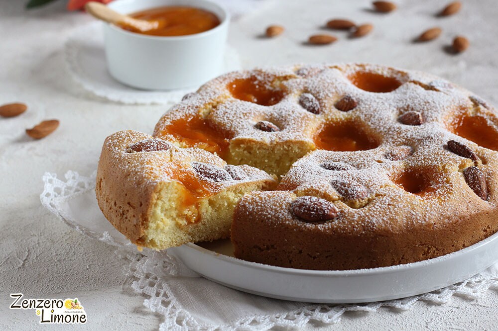 Cake with Jam and Almonds