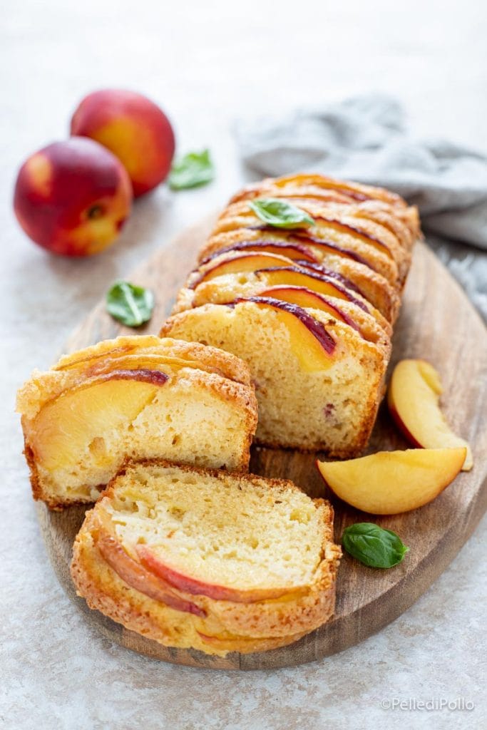 peach and ricotta plumcake