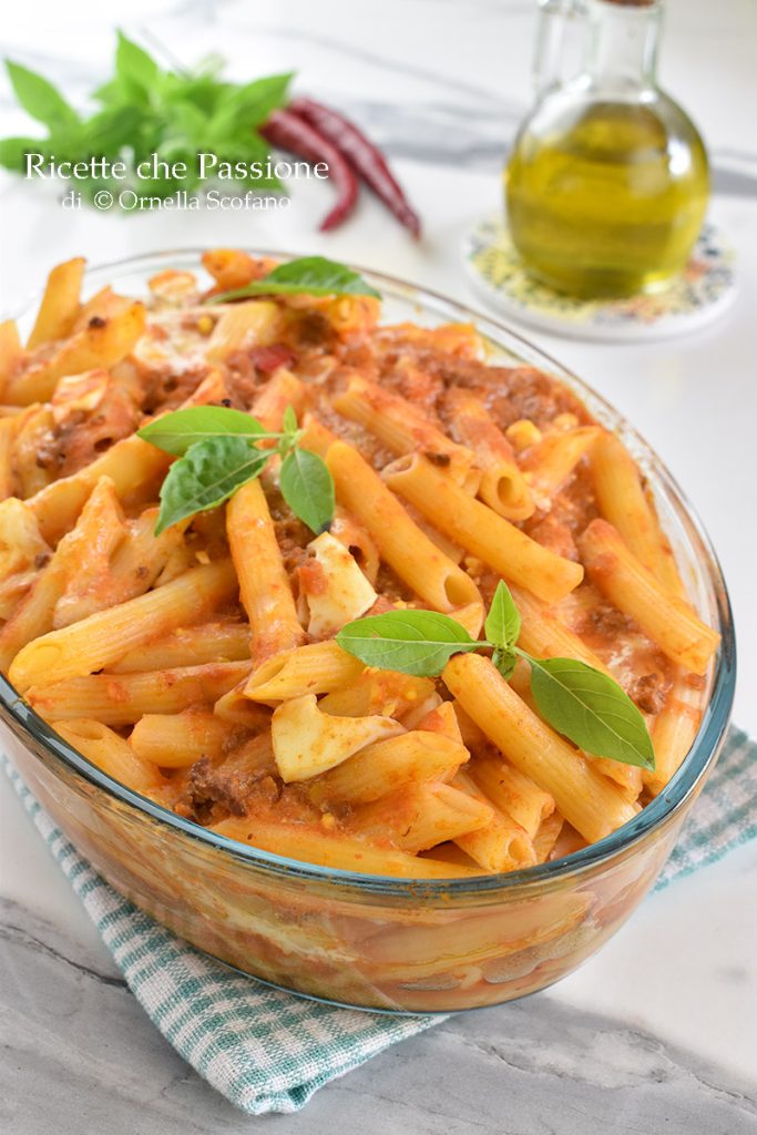 Calabrian baked mbruscinata pasta recipe