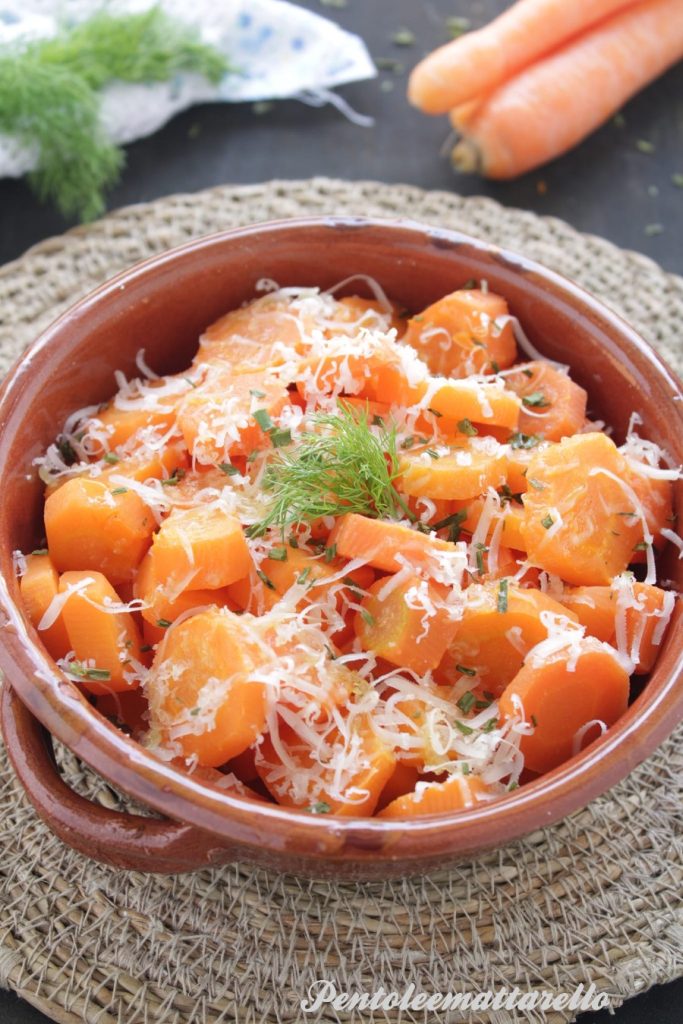 Boiled and Baked Grated Carrots