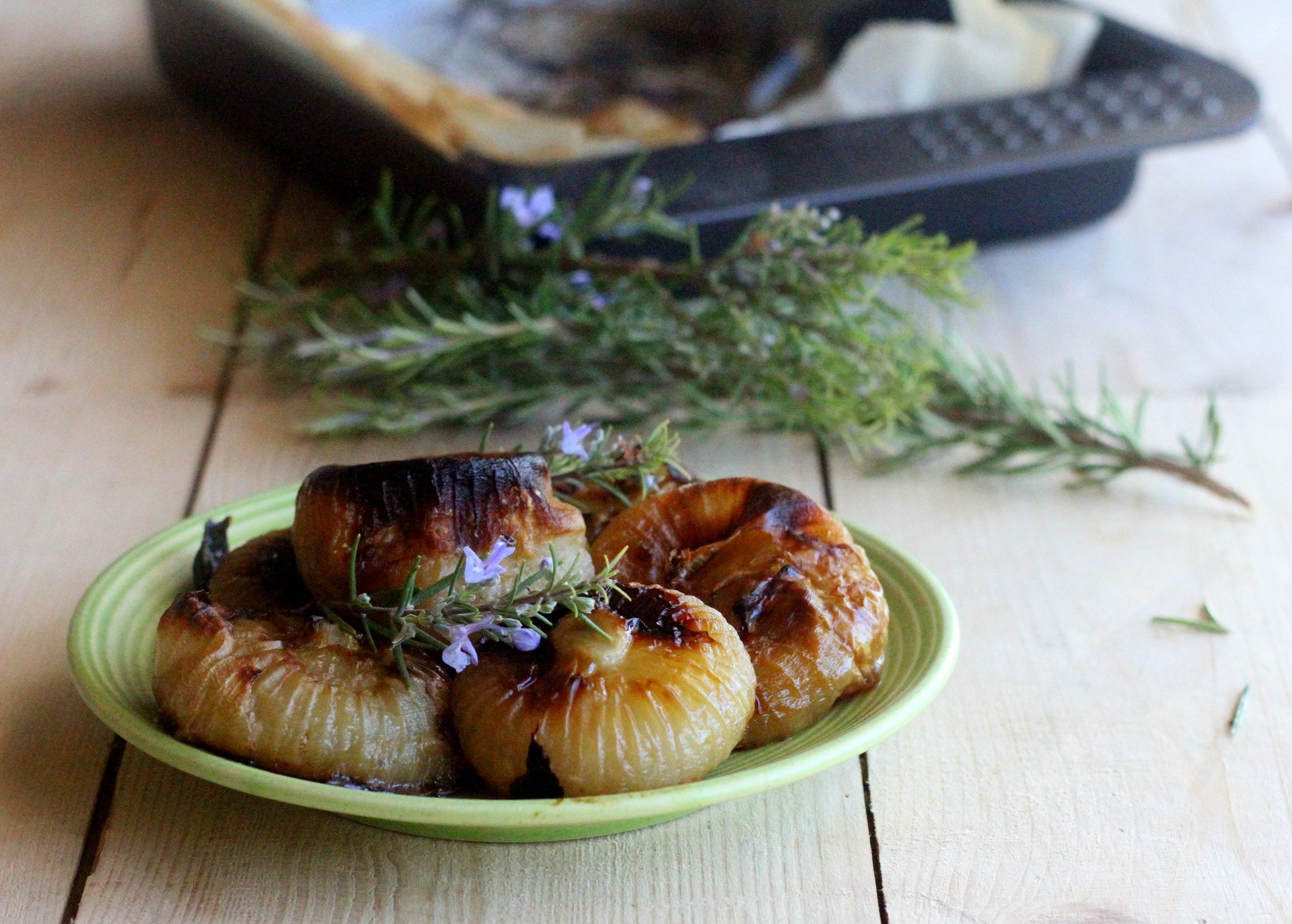 Baked Onions with Rosemary Sprigs