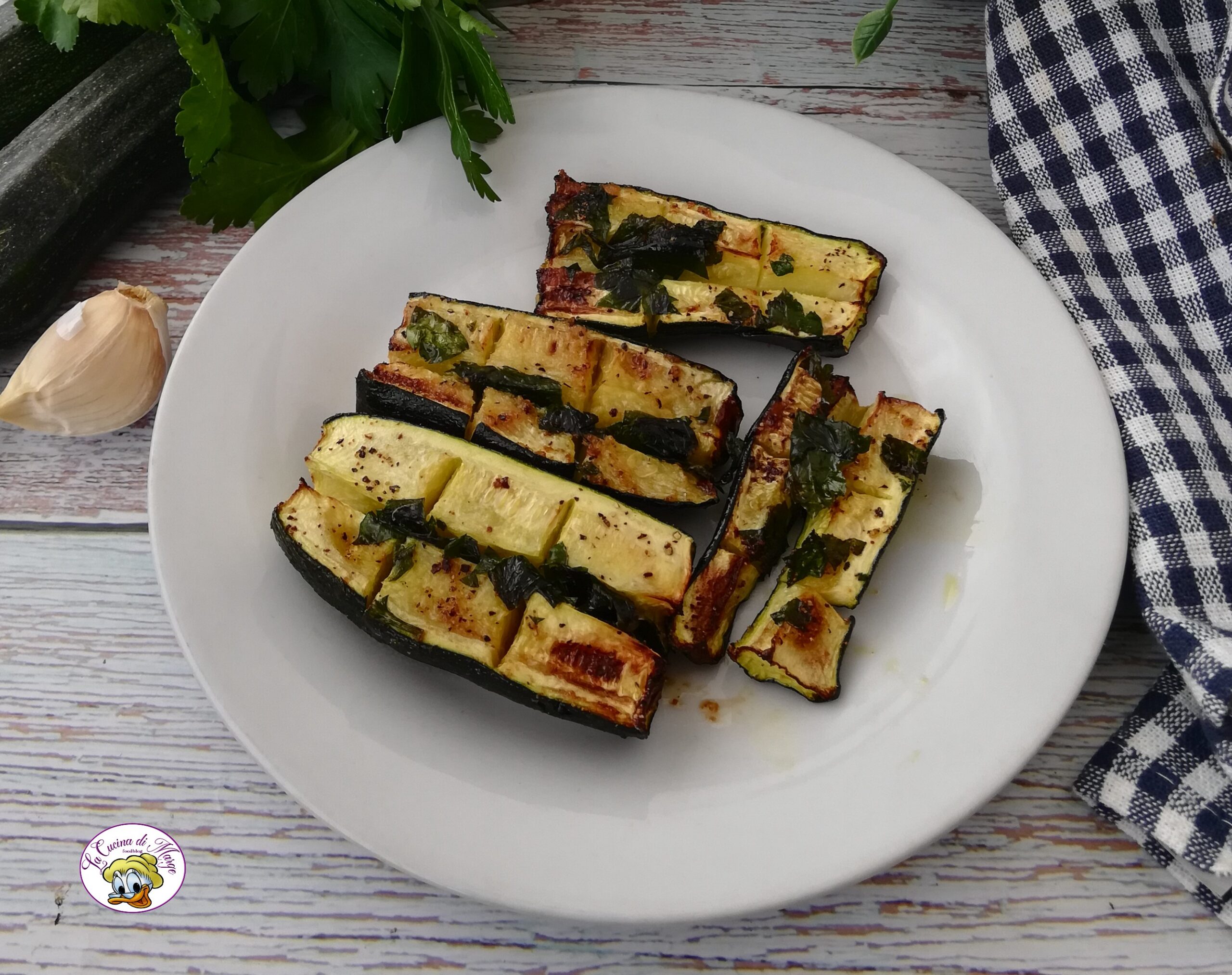 CHECKERBOARD ZUCCHINI in Air Fryer