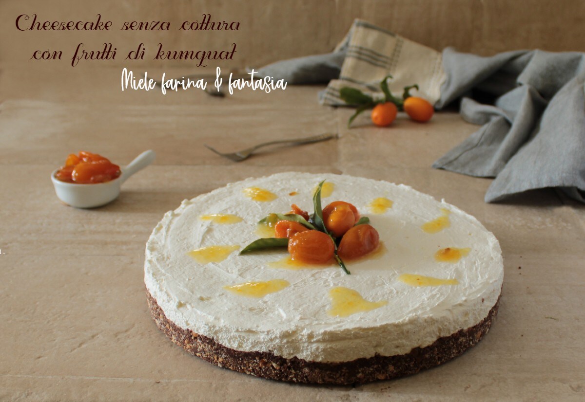 No-Bake Cheesecake with Kumquat and Chocolate