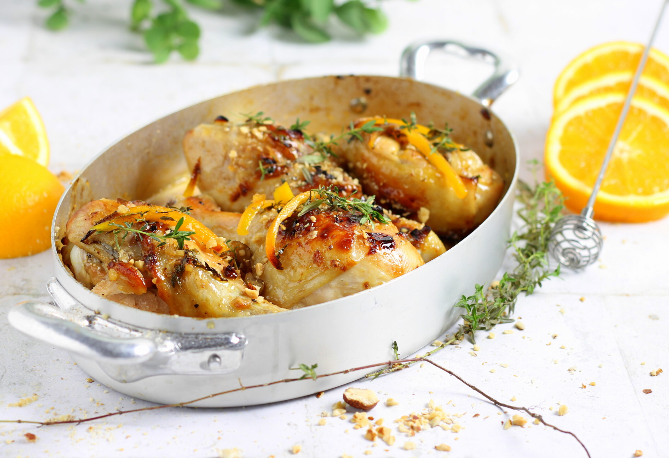 Roasted Chicken with Honey and Hazelnuts