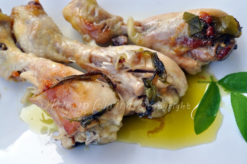 Chicken legs with beer