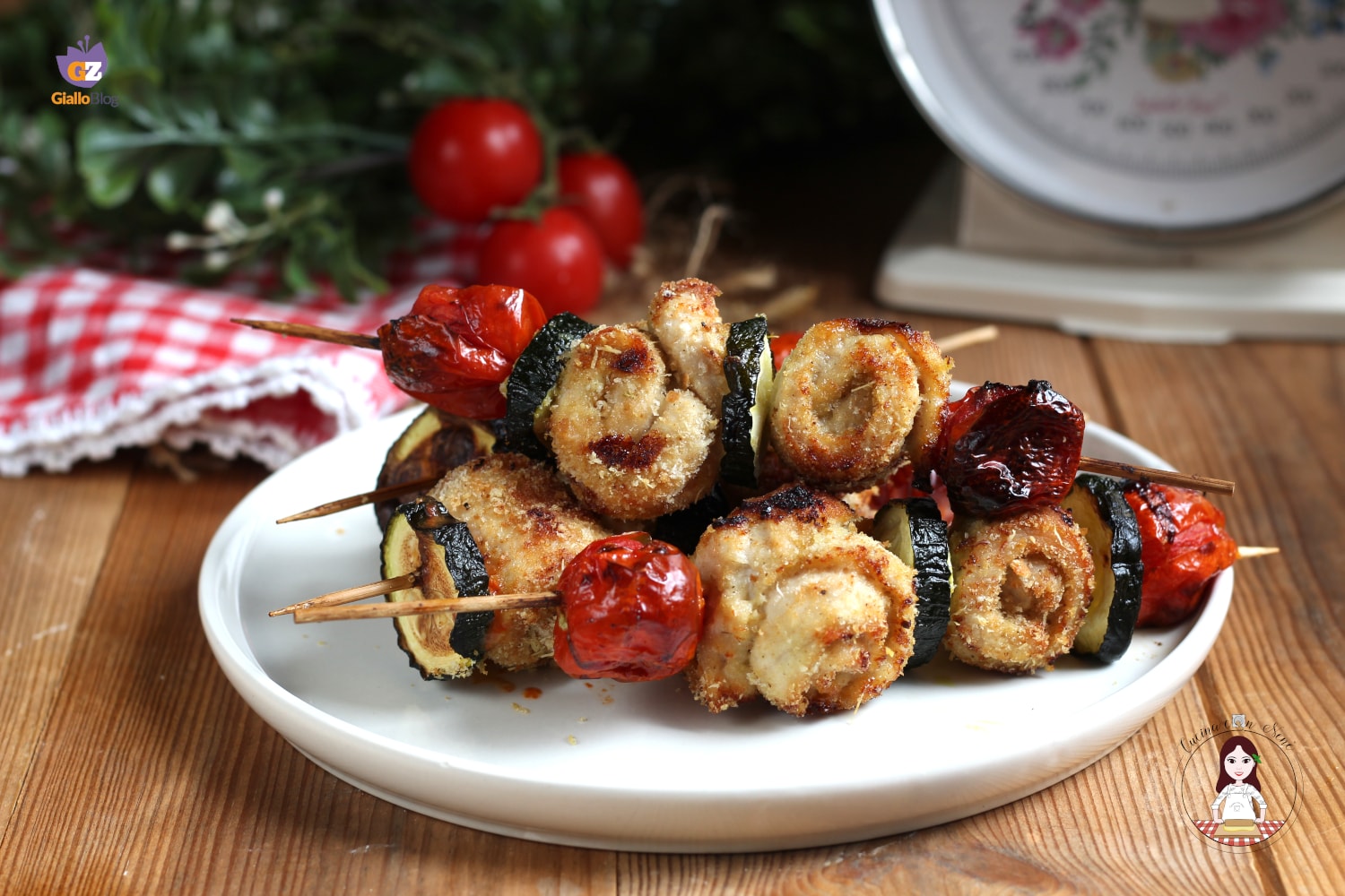Chicken Roll Skewers