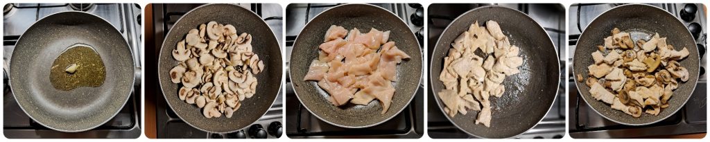 Chicken Strips with Mushrooms