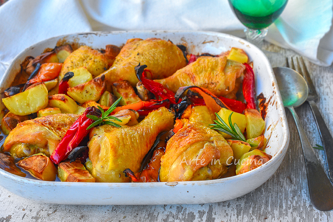 BAKED CHICKEN THIGHS WITH PEPPERS