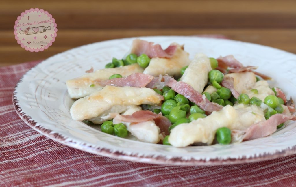 chicken with peas and speck