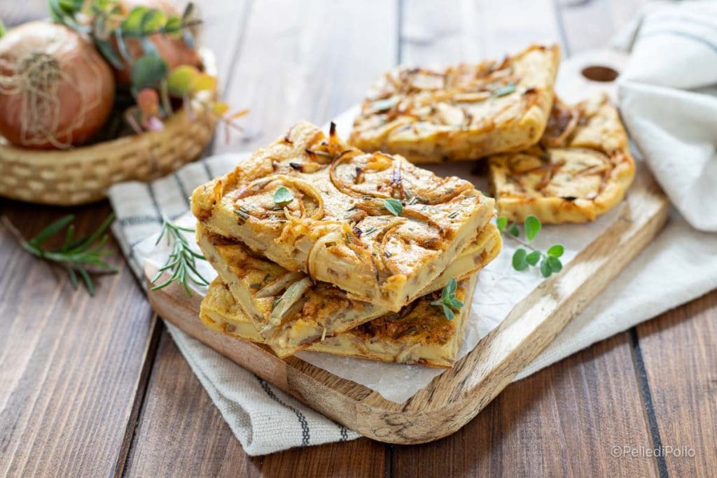 chickpea and onion flatbread