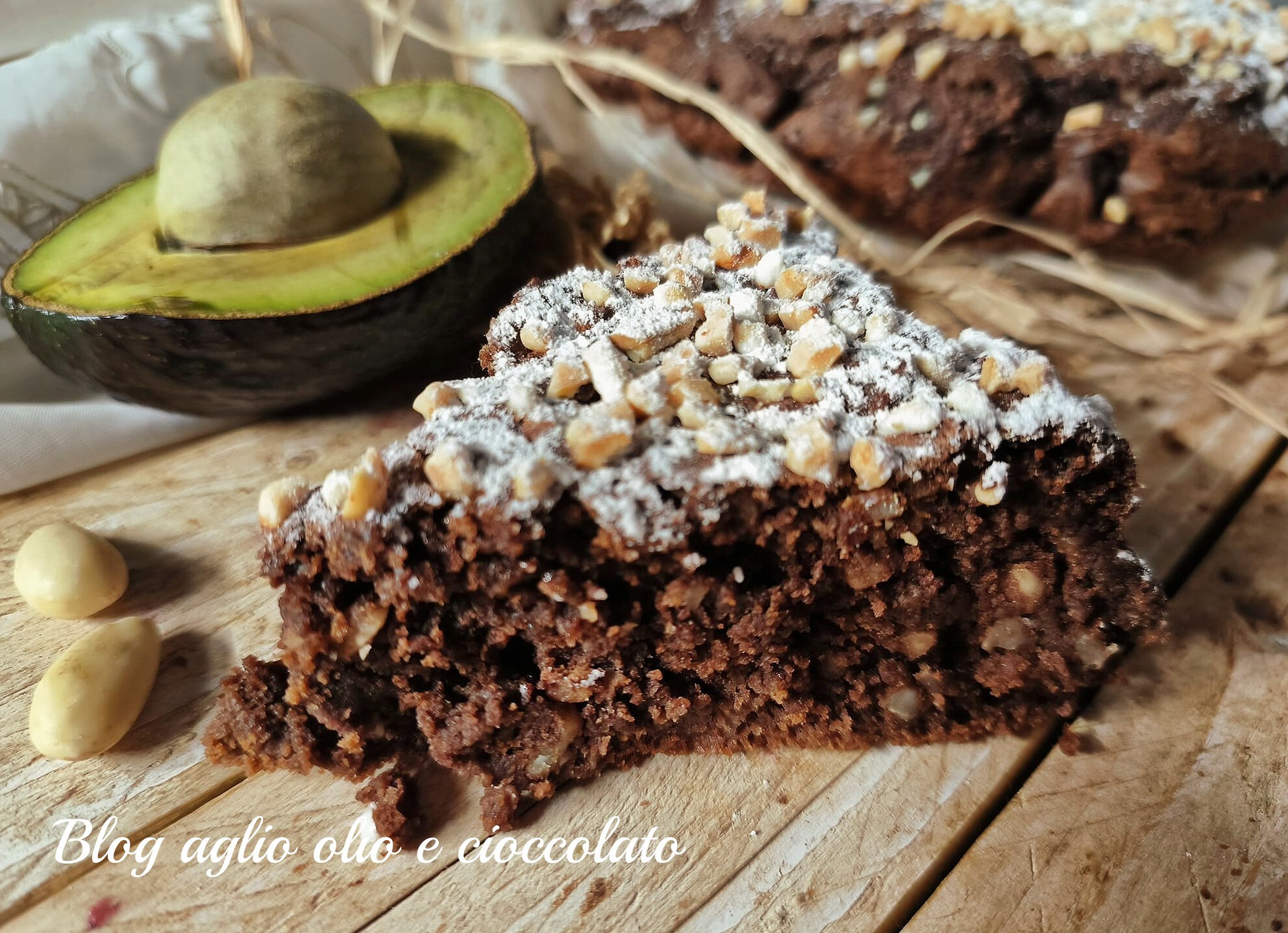 CHOCOLATE CAKE WITH AVOCADO AND ALMONDS