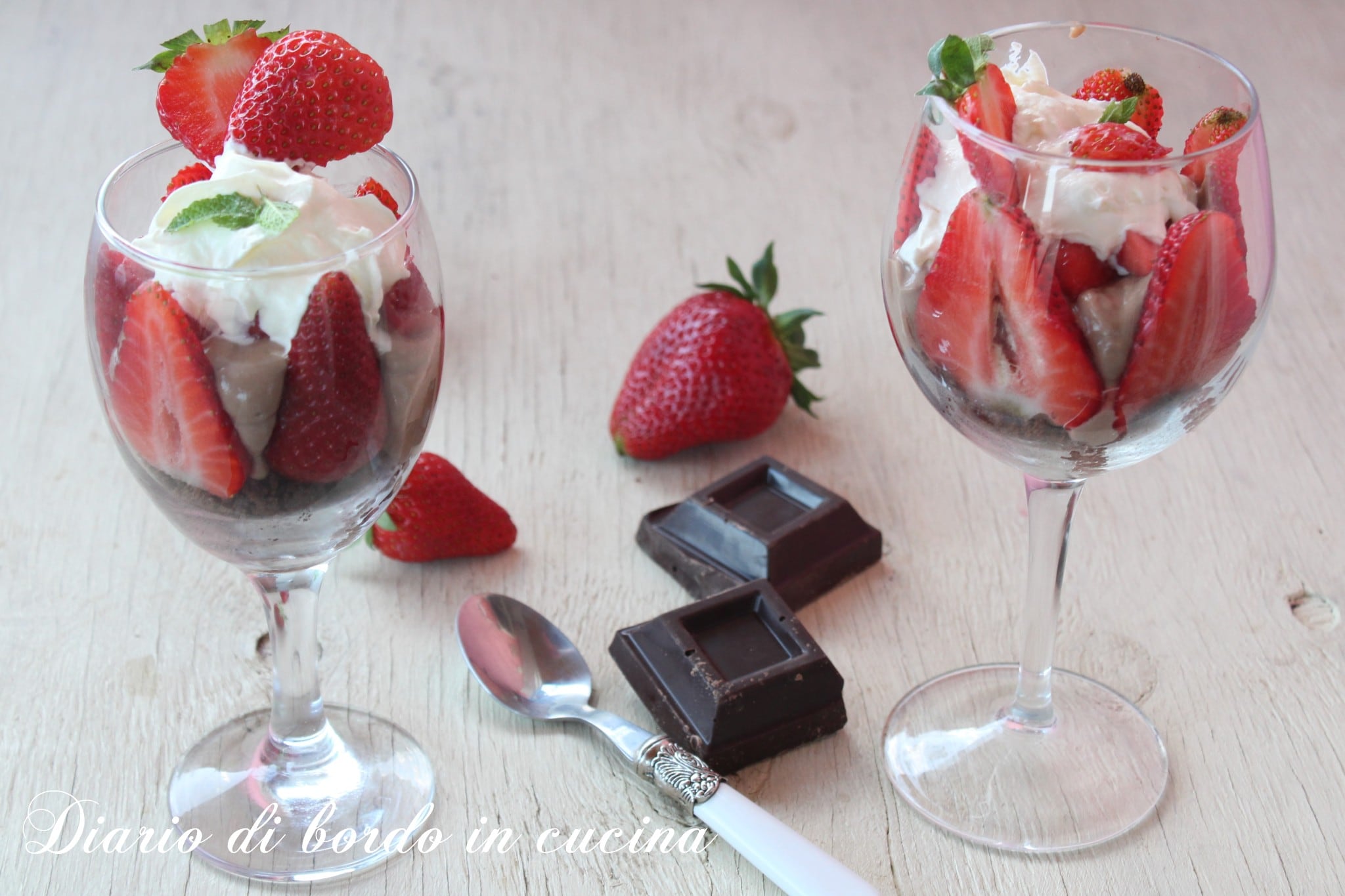 Chocolate, Strawberry, and Cream Cup