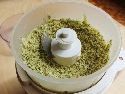 pasta with sage and almonds - chop