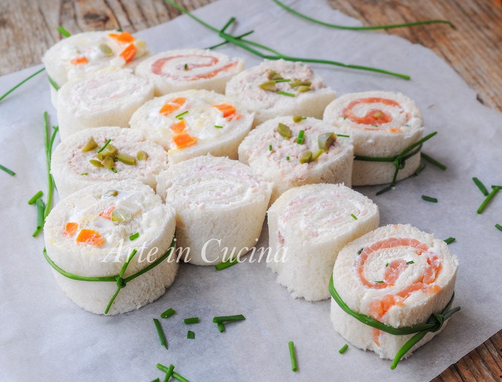 Christmas tree of savory filled rolls with sandwich bread vickyart art in the kitchen