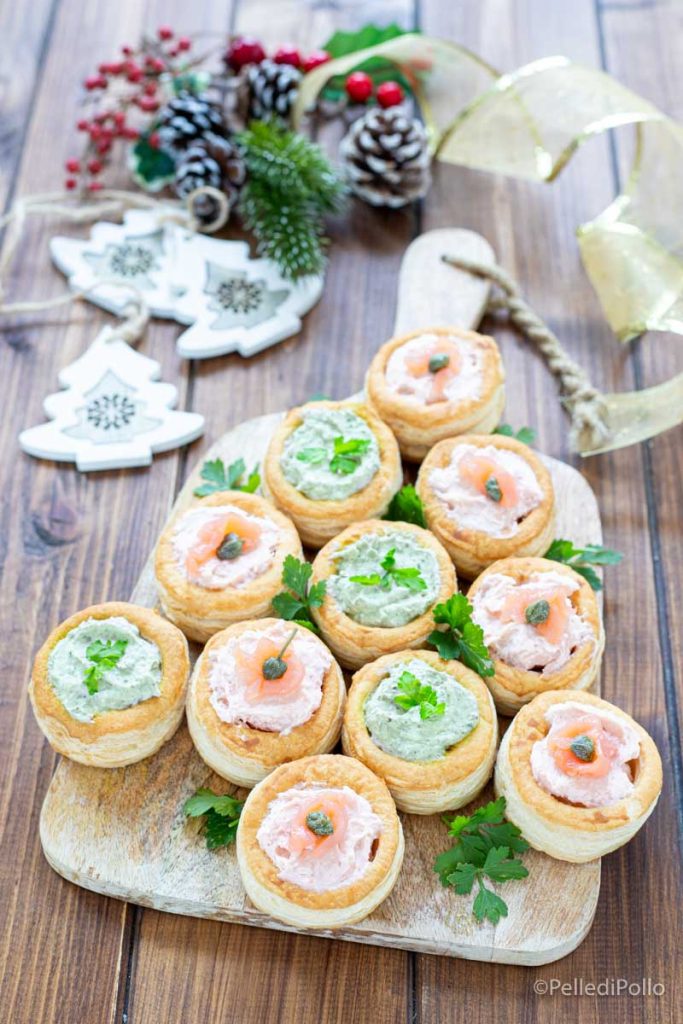 christmas tree with vol au vents