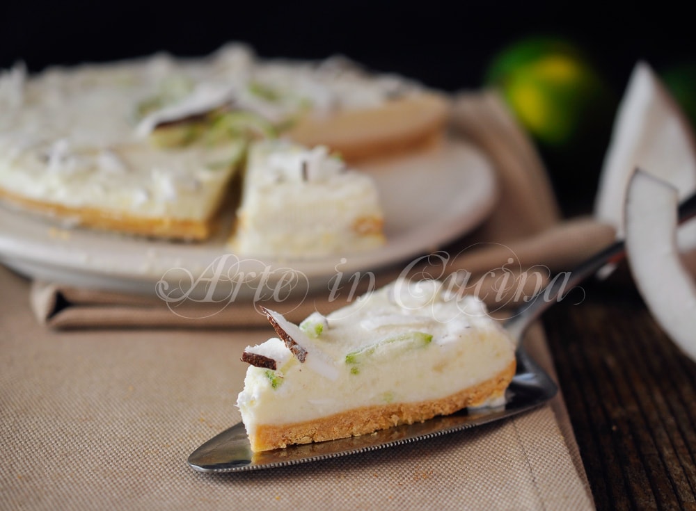 Coconut and lime cheesecake with ricotta quick dessert vickyart art in the kitchen