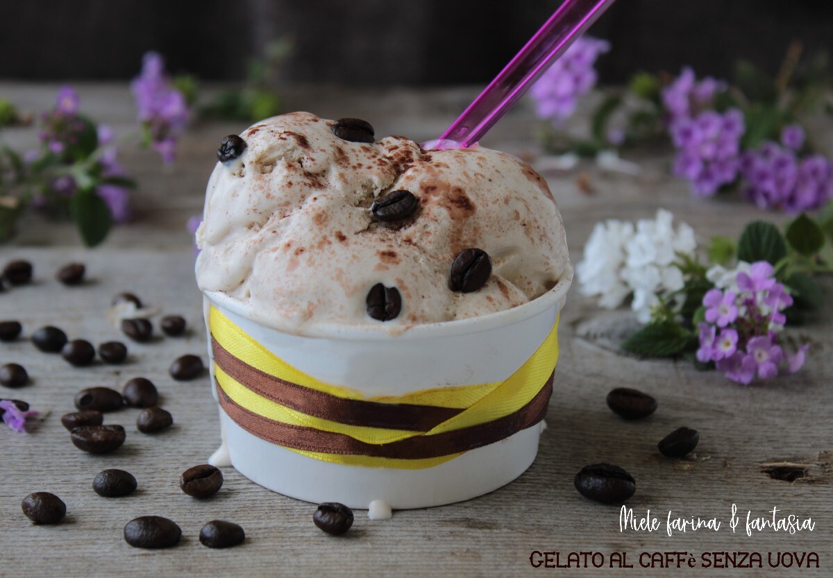 Coffee Ice Cream Without Eggs and Without Ice Cream Maker
