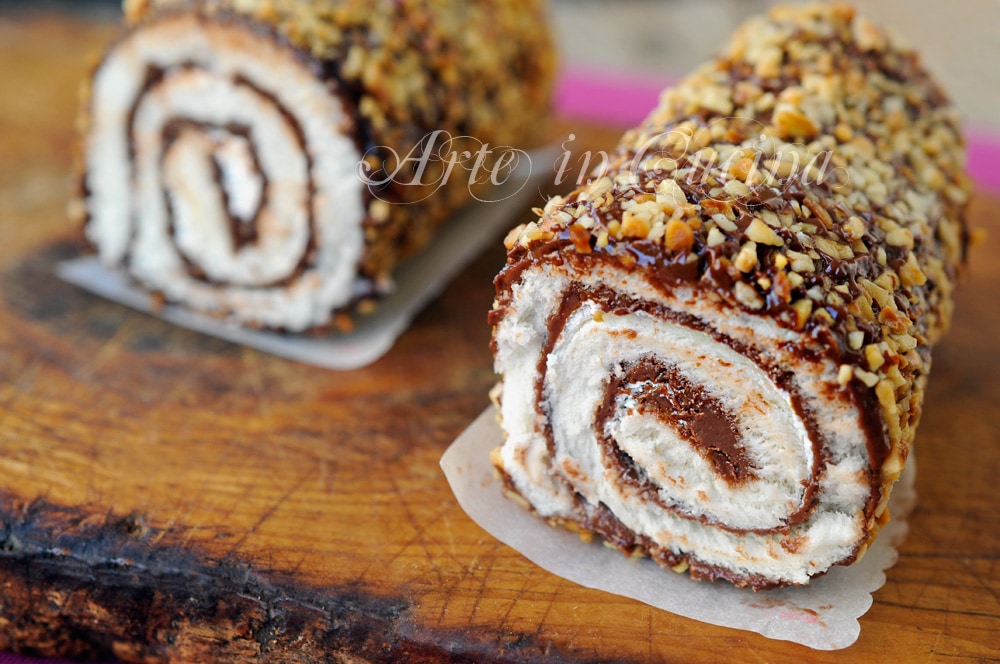 Cold Nutella and cream sandwich cannoli vickyart art in cooking