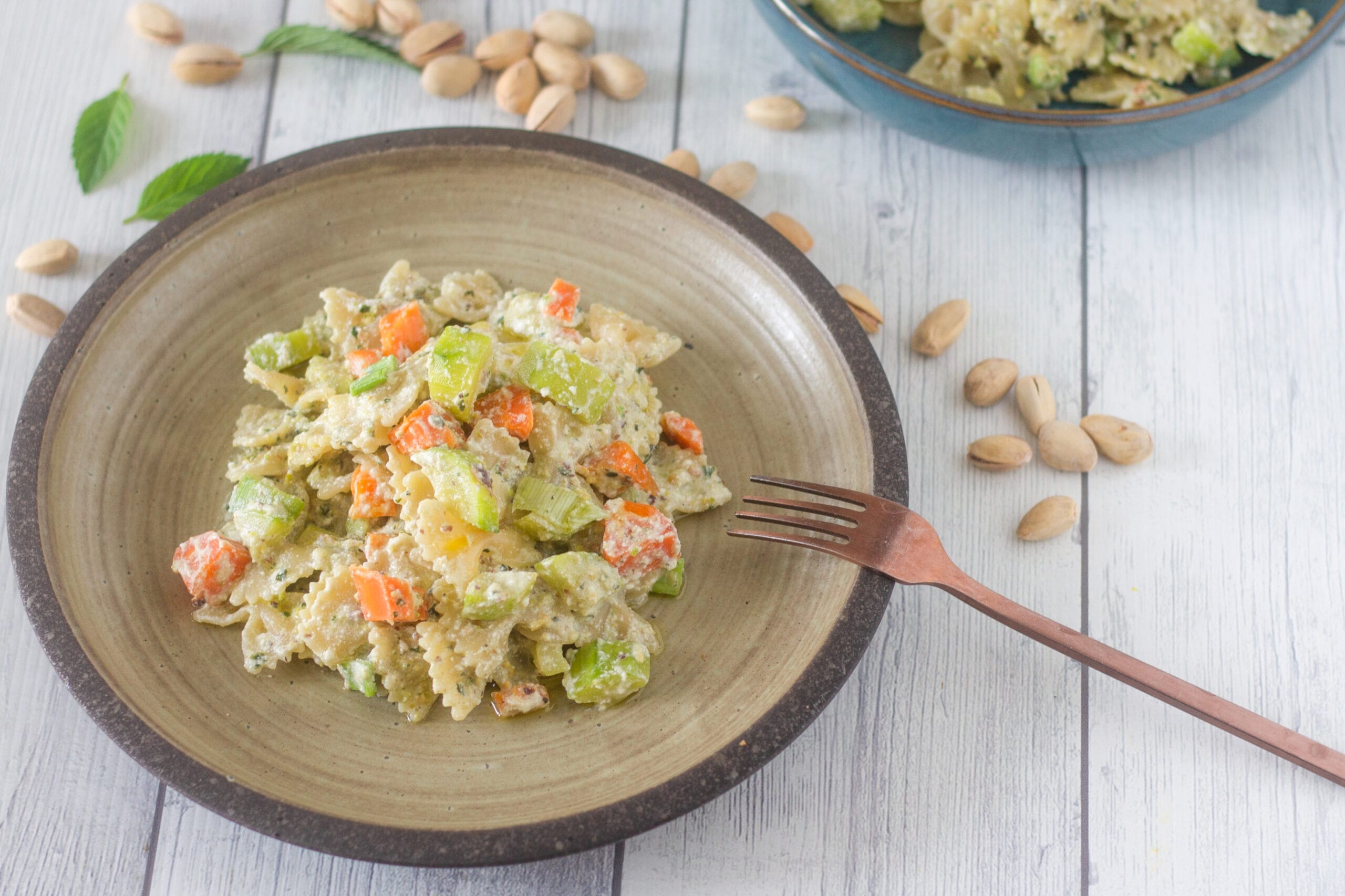Cold Pasta Salad with Pistachio Pesto
