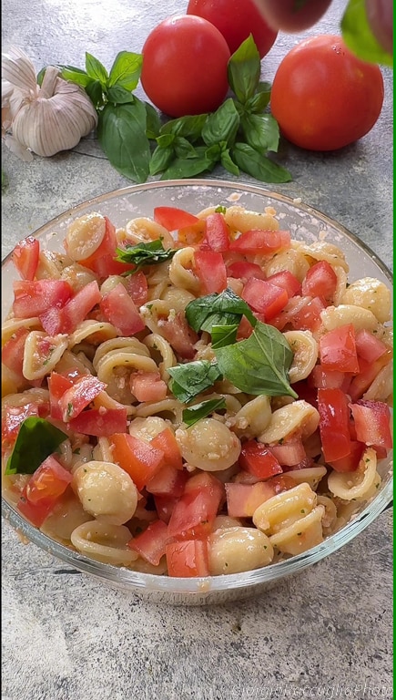 cold pasta with Trapanese pesto