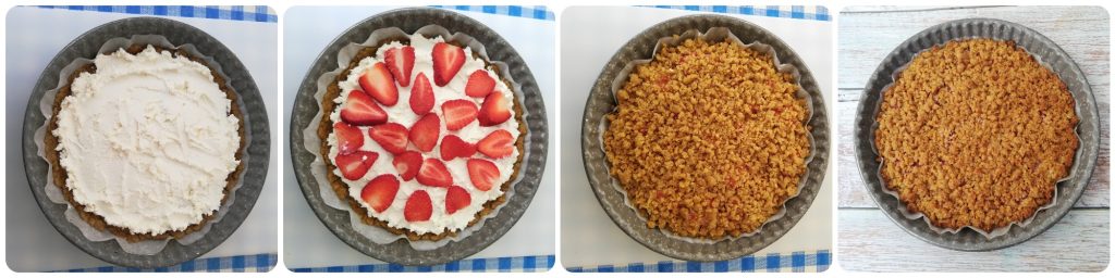 CRUMBLED TART with ricotta and strawberries