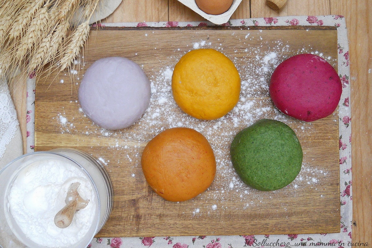 Homemade Colored Fresh Pasta with Natural Colors