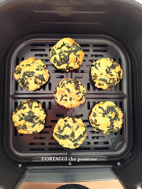 cooked black kale and bread meatballs