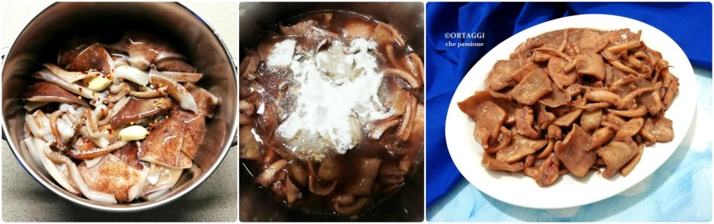 quick cooking of the squid