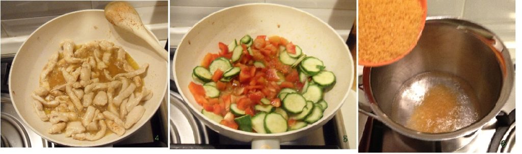 cook the chicken and vegetables for the couscous