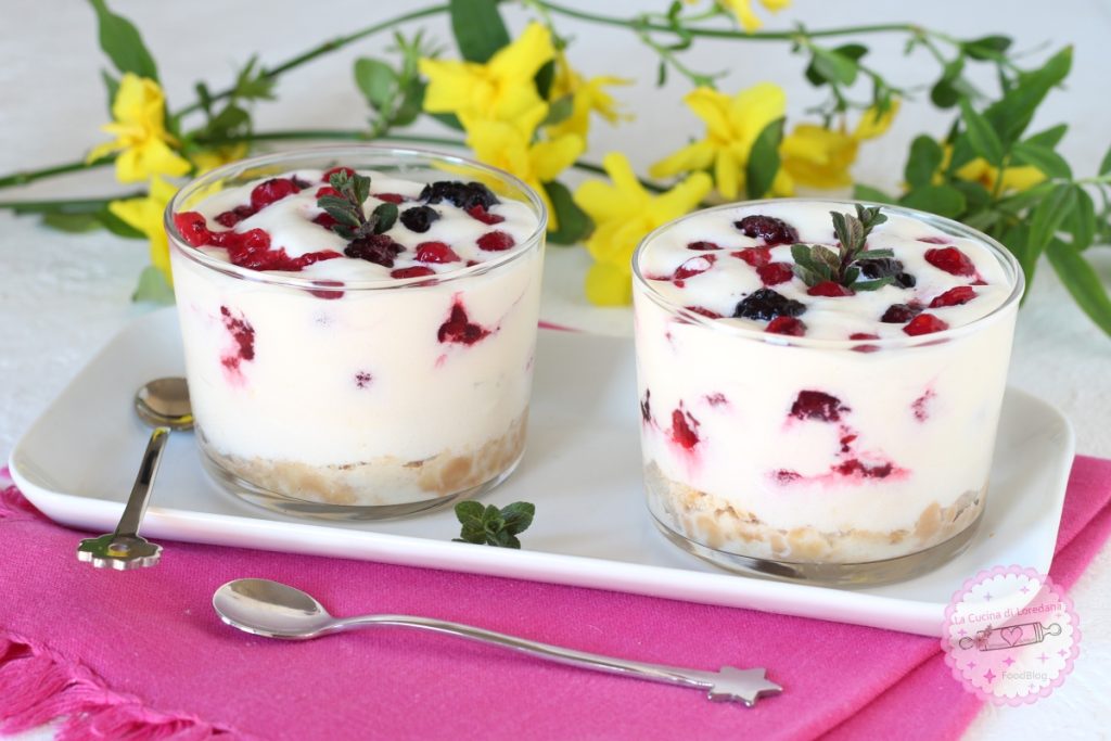 cream with berries