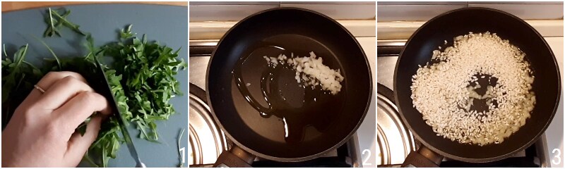 creamy arugula and stracchino risotto emulsified without butter particular recipe the chicco di mais 1 chop rocket