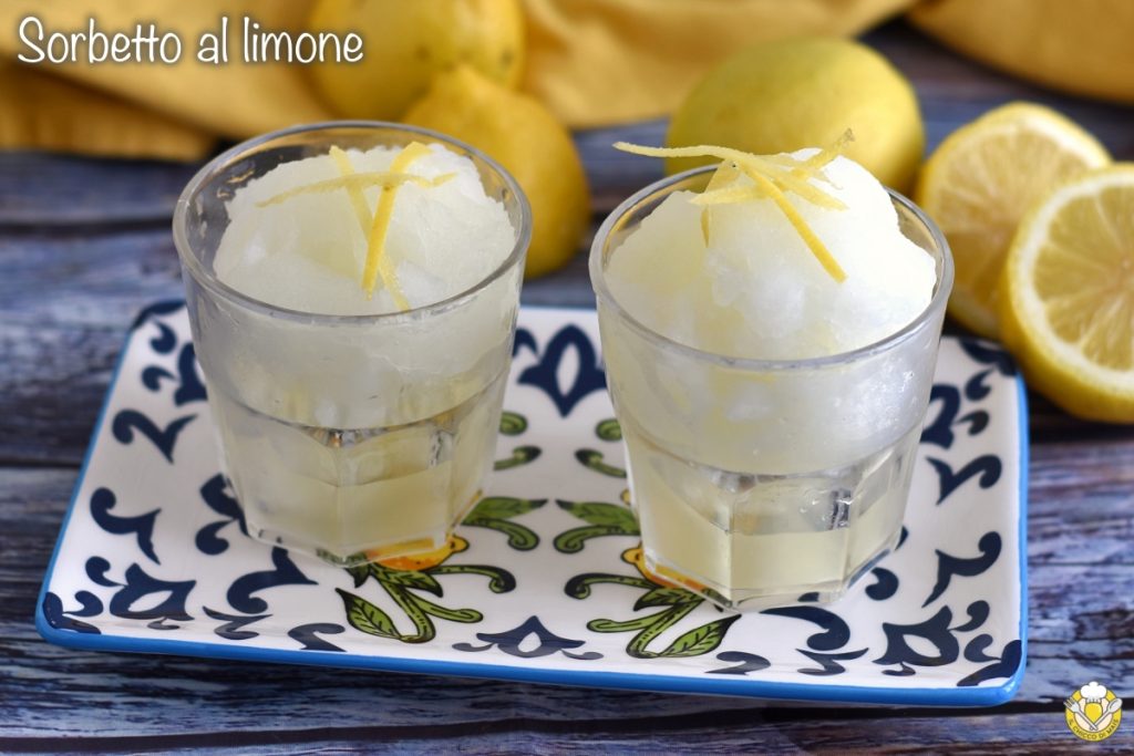 creamy lemon sorbet without egg whites Sicilian recipe with or without ice cream maker il chicco di mais