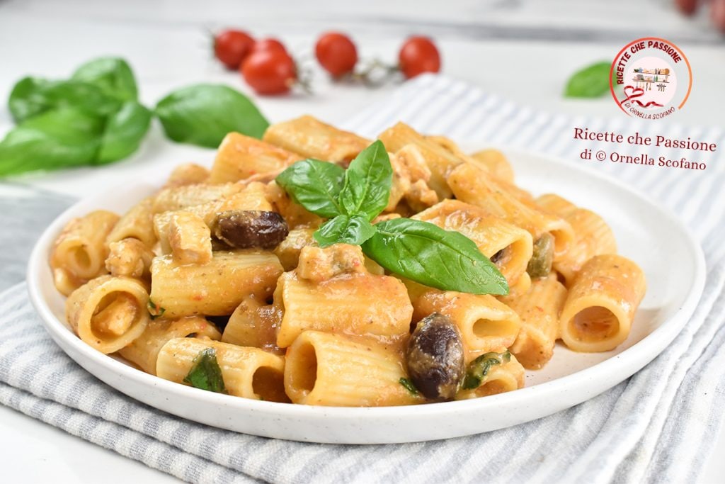 recipe creamy pasta with swordfish and eggplants