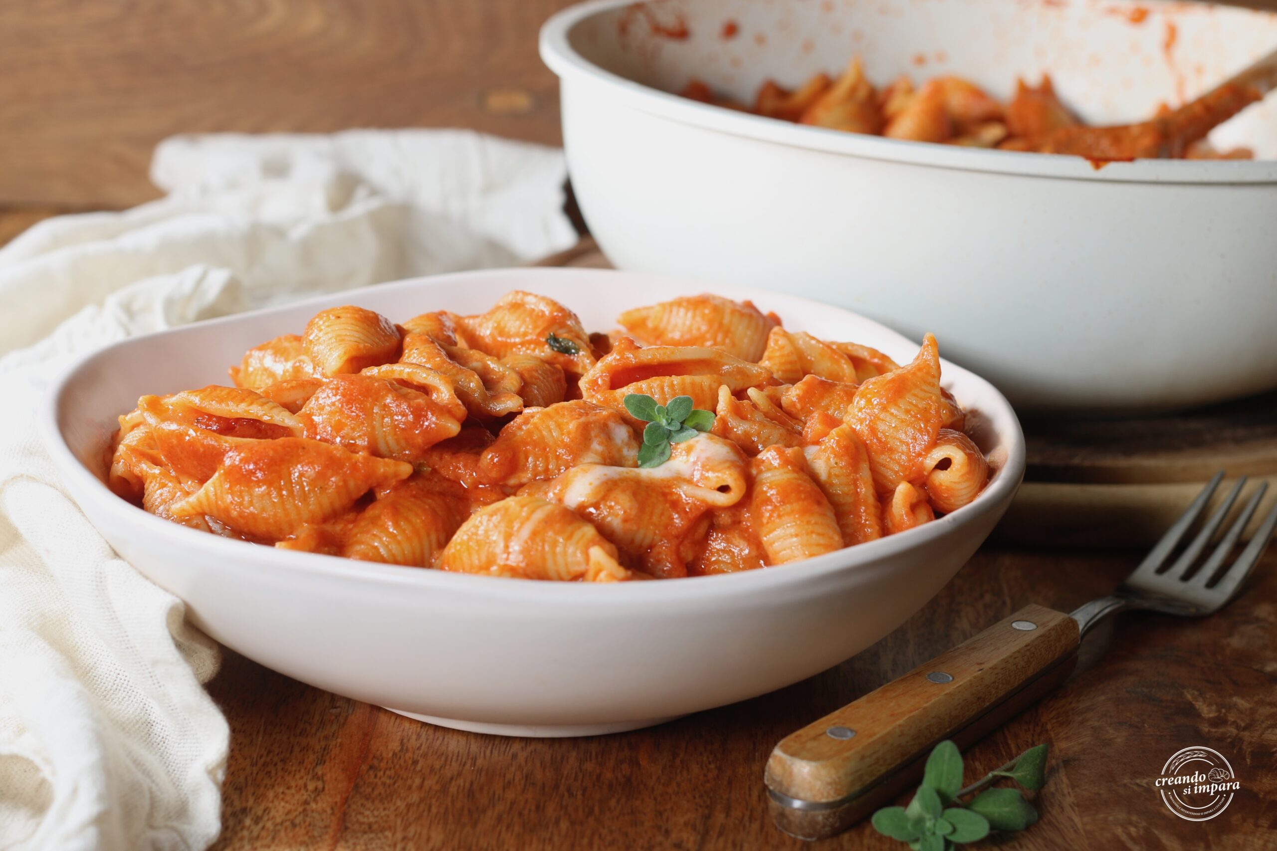 Creamy Pasta with Tomato and Stracchino Cheese