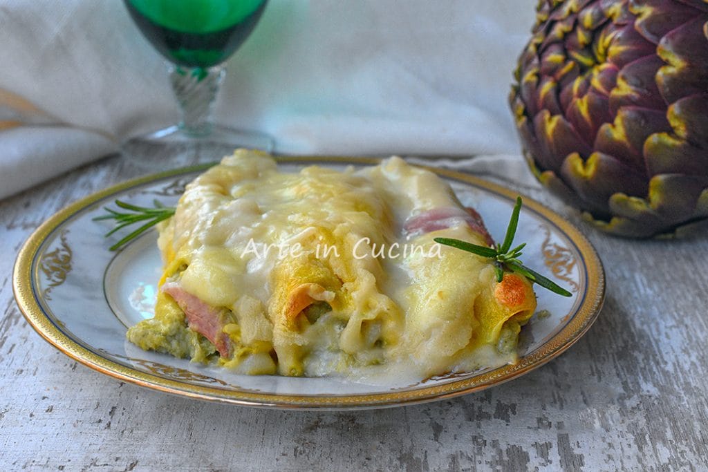 Crepes with Artichoke Cream and Béchamel