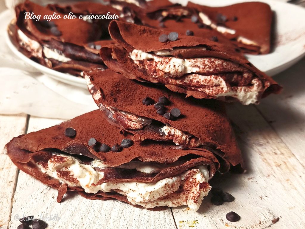 Crepes Tiramisu' the famous dessert that is driving everyone crazy soft and creamy until the last bite a very greedy variant of the most loved dessert in the world