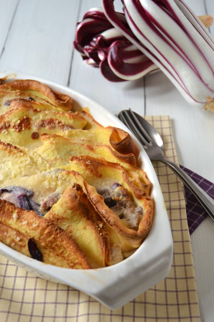 crepes with radicchio