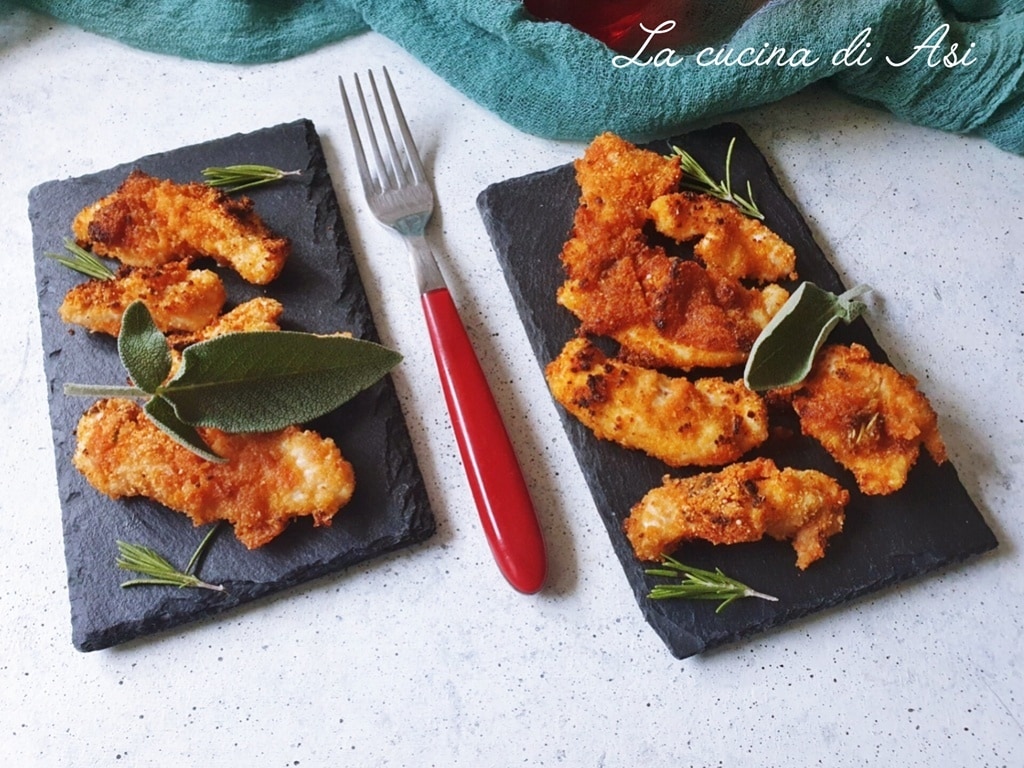 Crispy Strips with Red Coating in Air Fryer