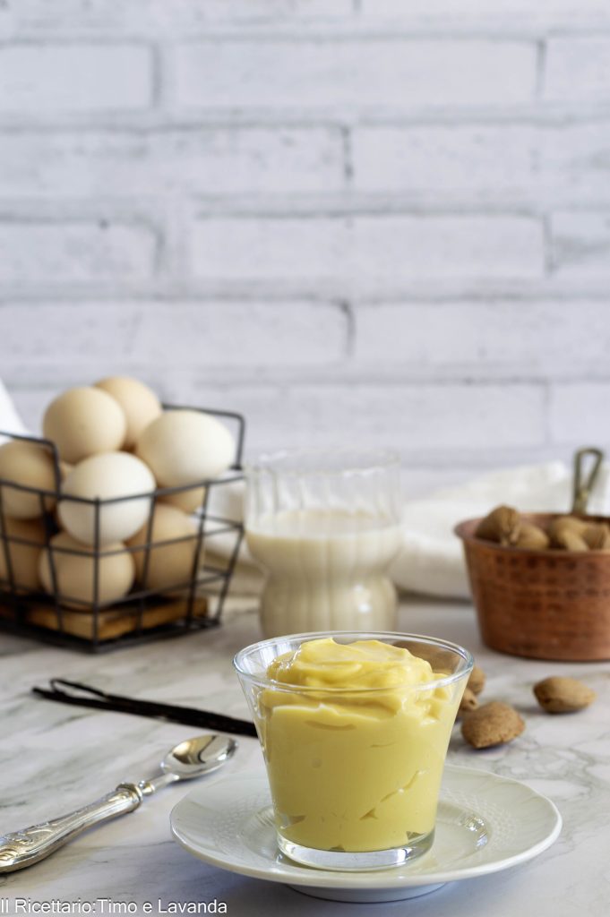 custard with almond milk