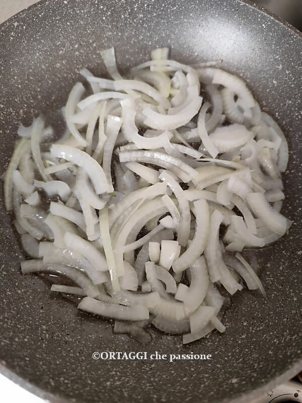 cutting and cooking the onion