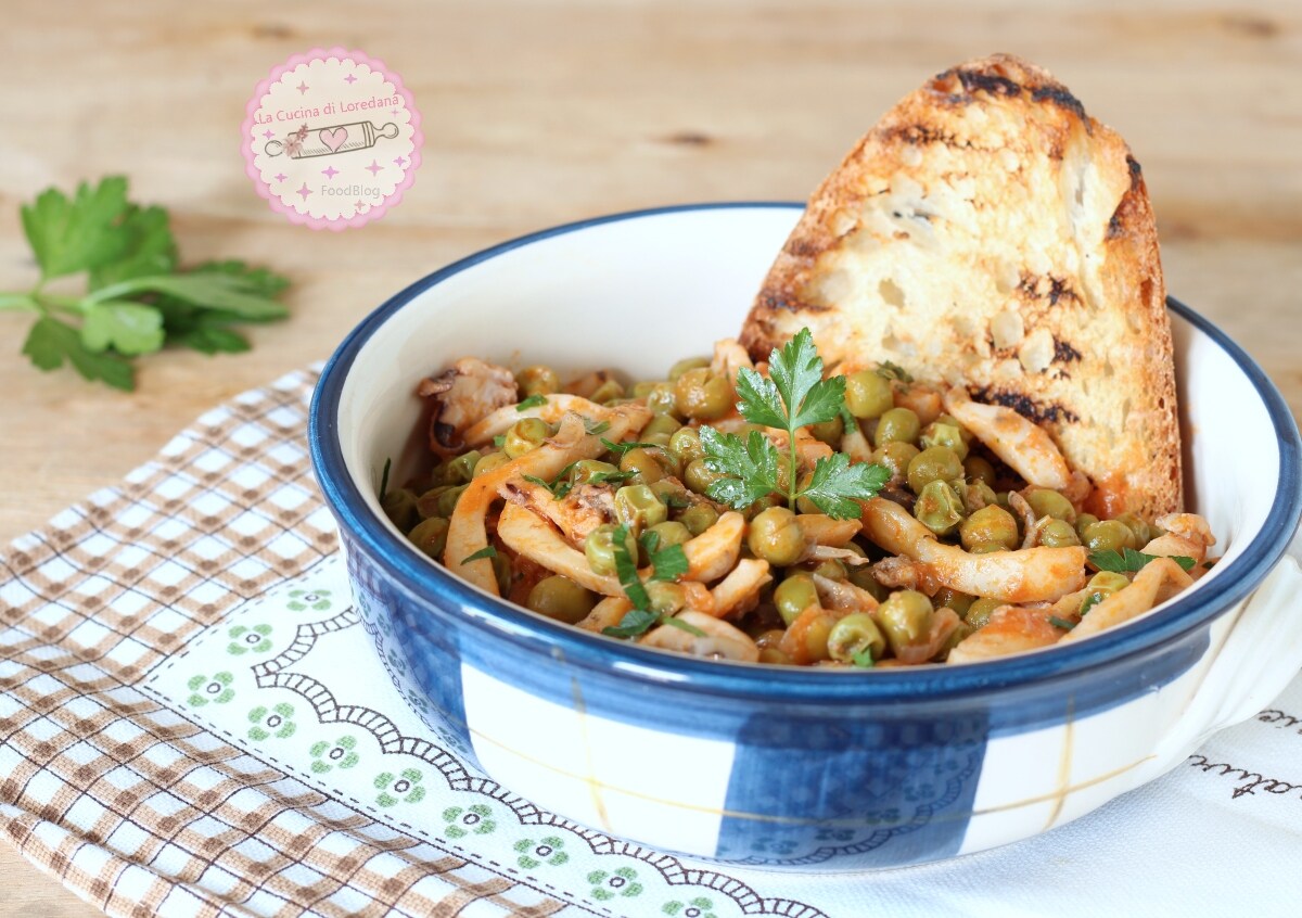 Cuttlefish with Peas