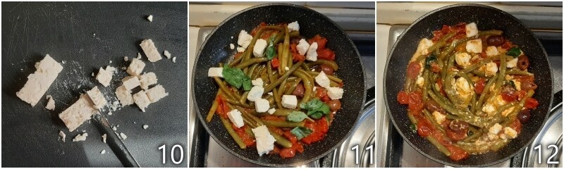 d. add feta to the Mediterranean green beans
