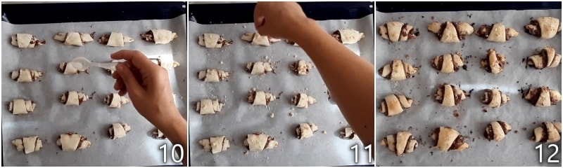 d. bake the mini Nutella puff pastry croissants