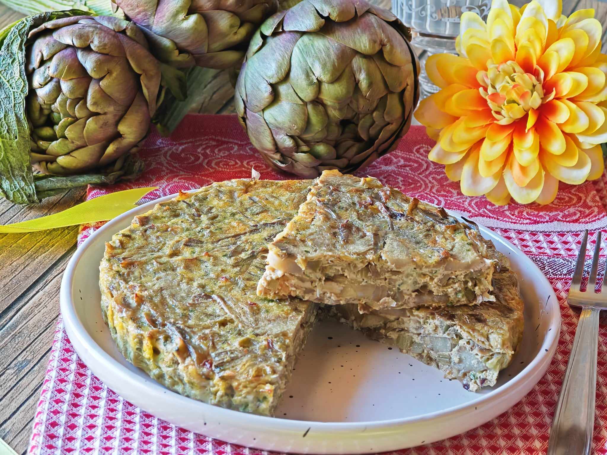 Light Artichoke Frittata