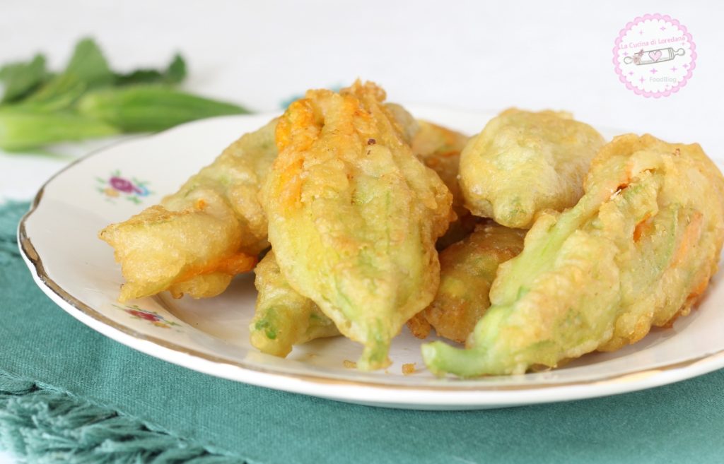 deep-fried battered zucchini flowers