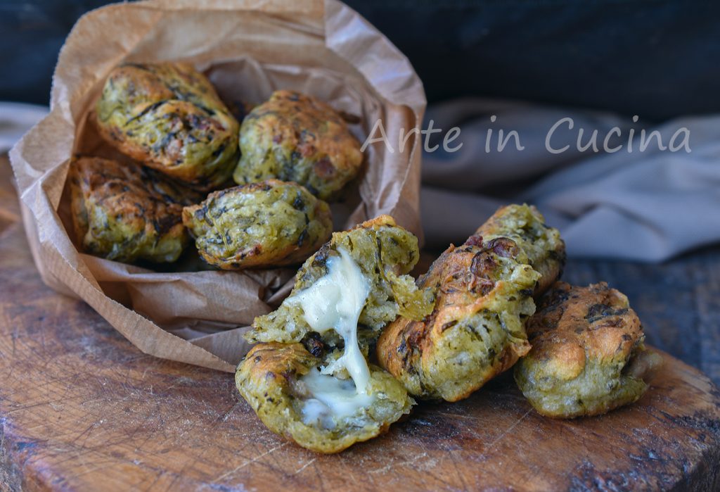 Donuts with broccoli rabe and sausage