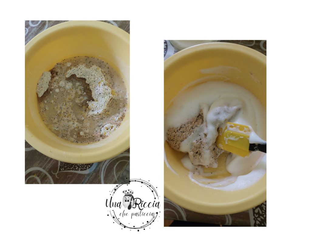 dough of whole wheat lemon chia and aquafaba ring cake